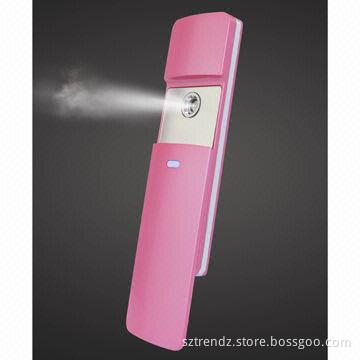 Electric handy face mist with ultra-fine cool mist to moisturize skin anytime anywhere